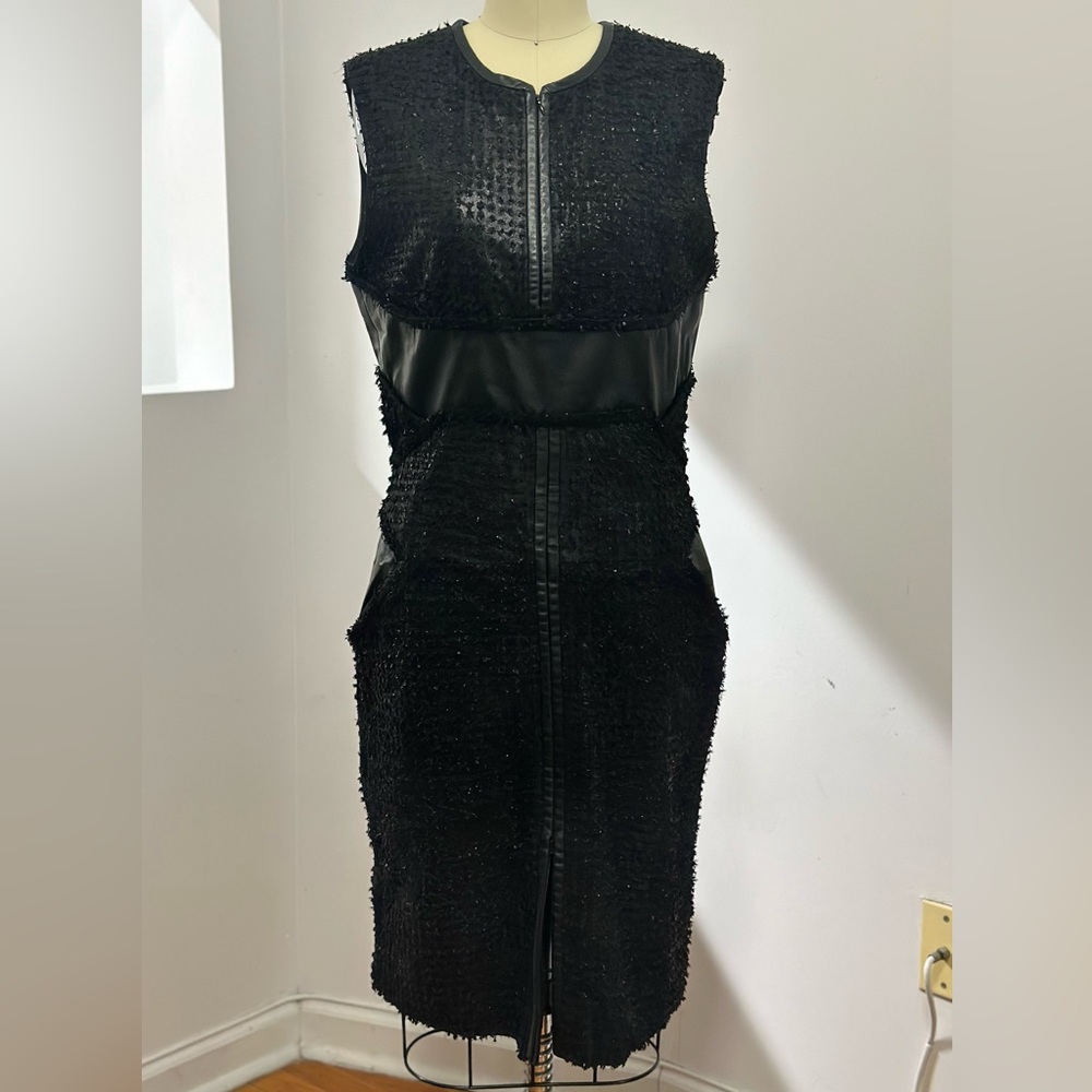 J Mendel Black Leather dress